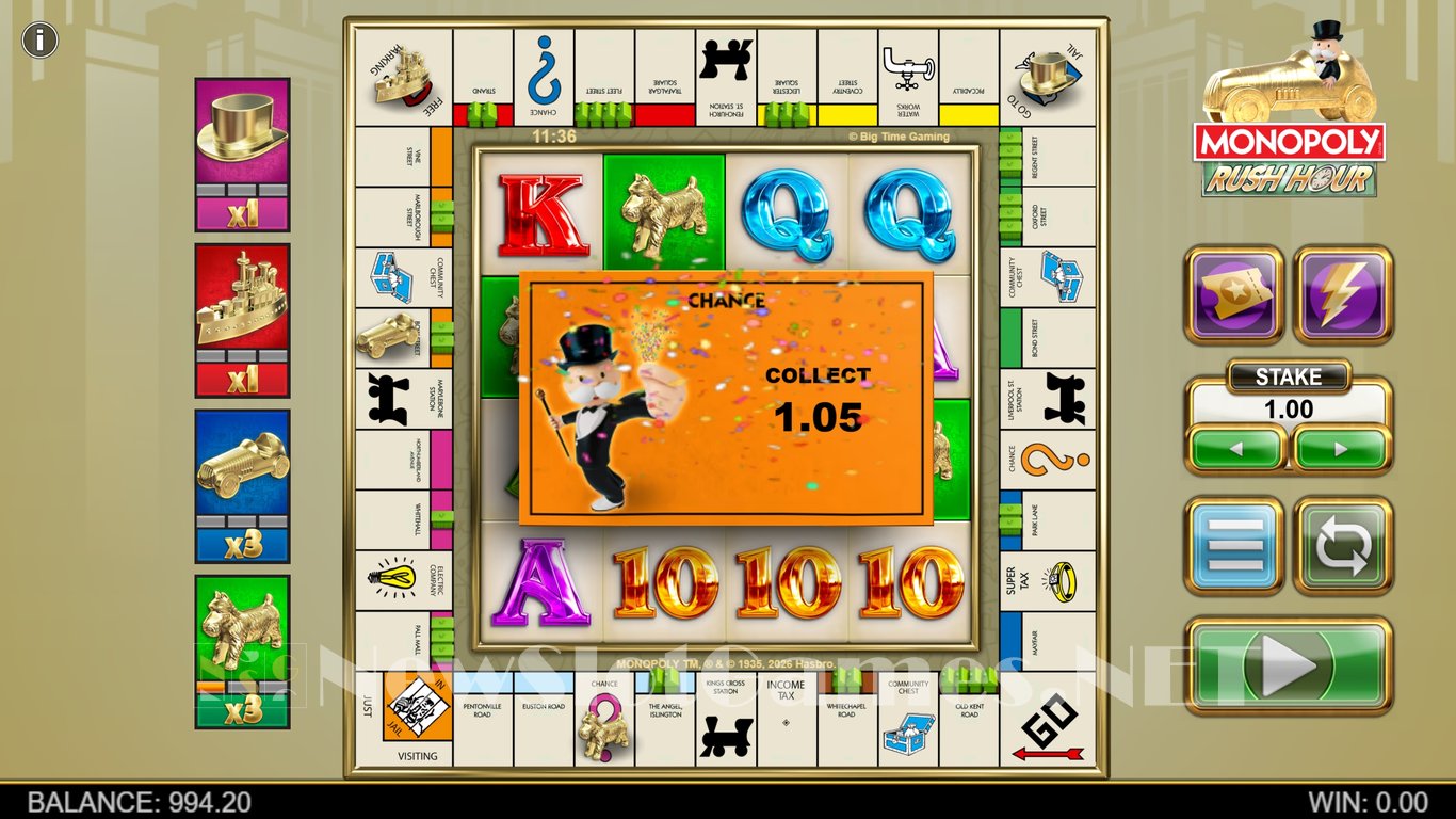 Monopoly Rush Hour Slot Demo Image