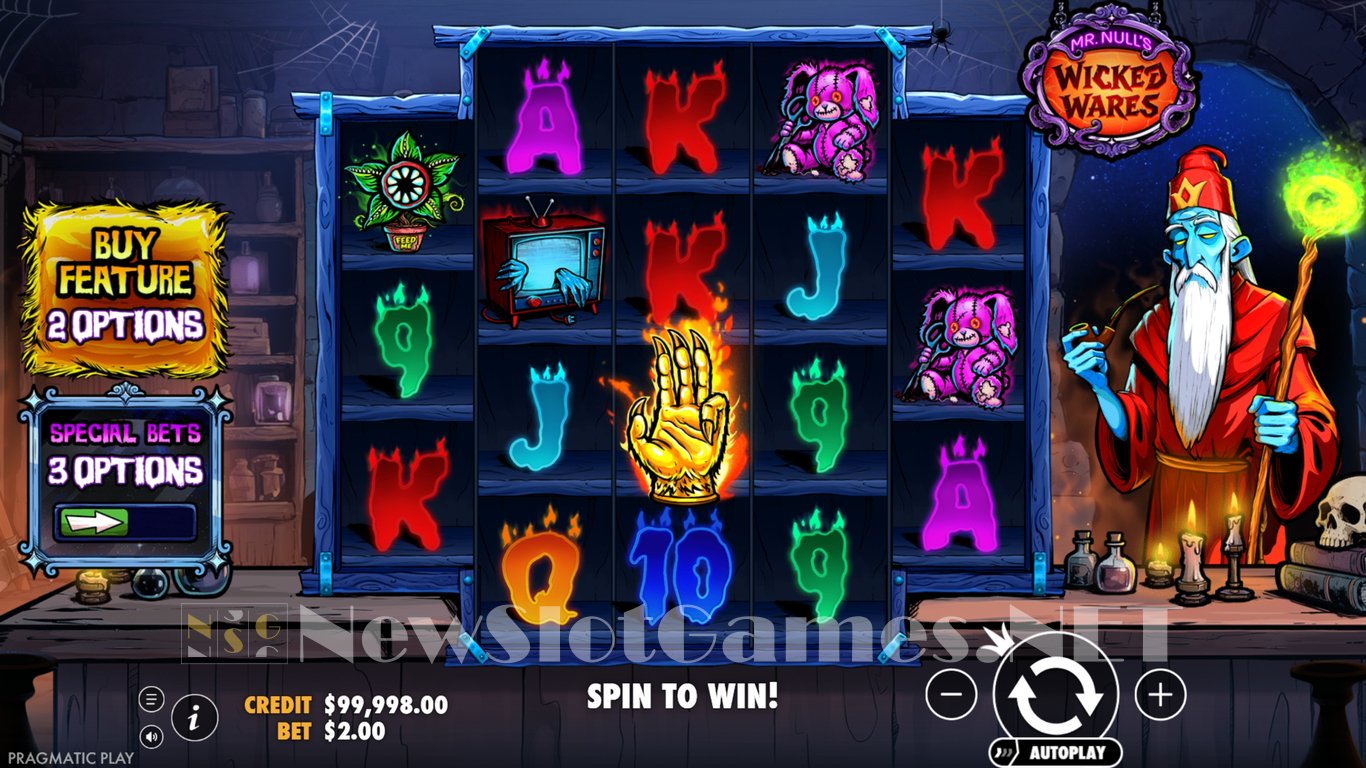 Mr Nulls Wicked Wares Slot Demo Image