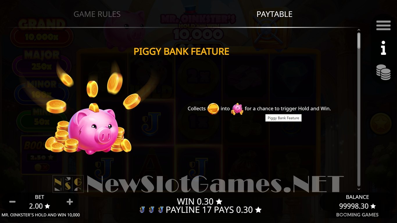 Mr. Oinksters Hold and Win 10,000 Slot Slot Image in Demo - pic. 5