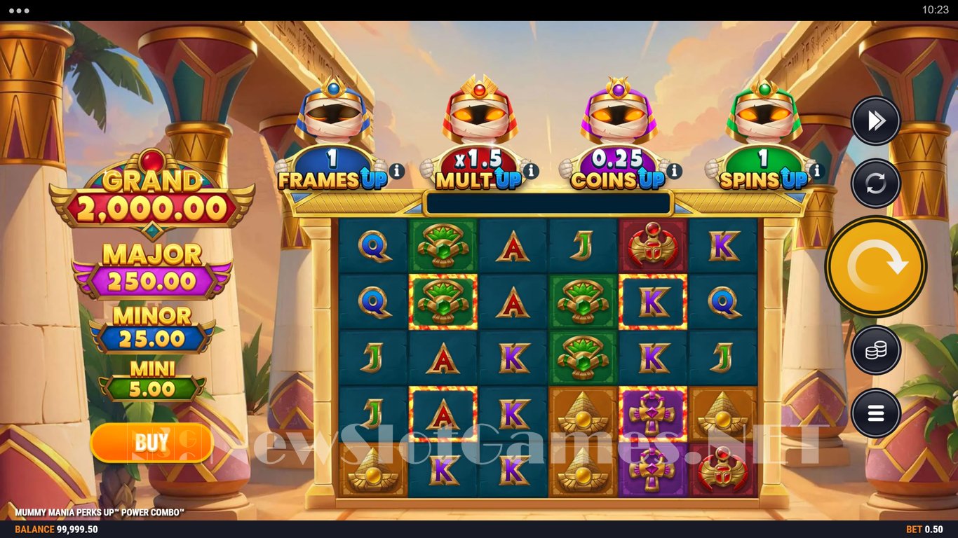 Mummy Mania Perks Up Power Combo Slot Demo Image