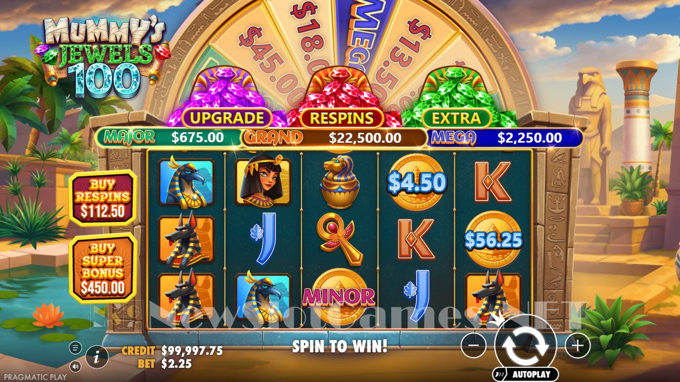 Mummys Jewels 100 Slot Demo Image