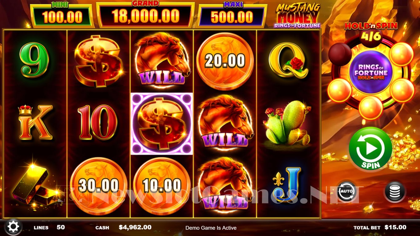Mustang Money Rings of Fortune Slot Slot Image in Demo - pic. 2
