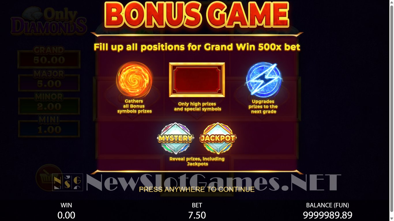 Only Diamonds Slot Slot Image in Demo - pic. 6