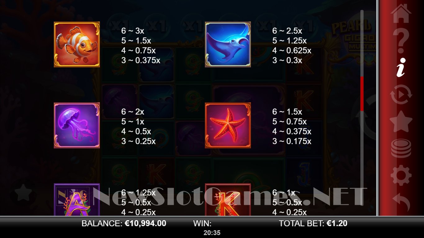Pearl Reef GigaBlox MultiMax Slot Slot Image in Demo - pic. 5