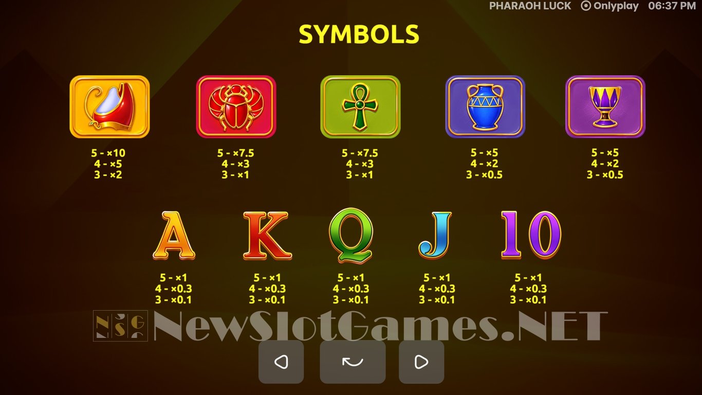 Pharaoh Luck Slot Slot Image in Demo - pic. 6
