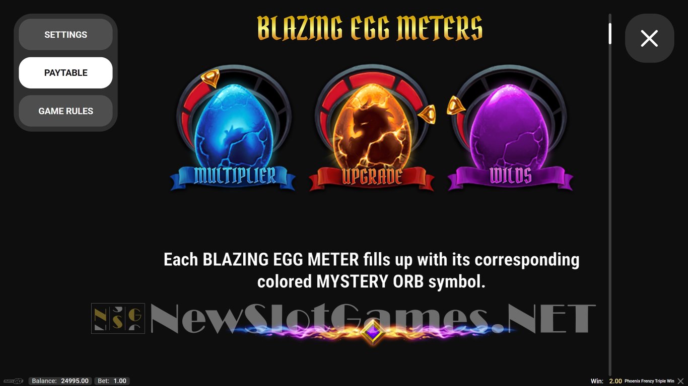 Phoenix Frenzy Triple Win Slot Slot Image in Demo - pic. 4