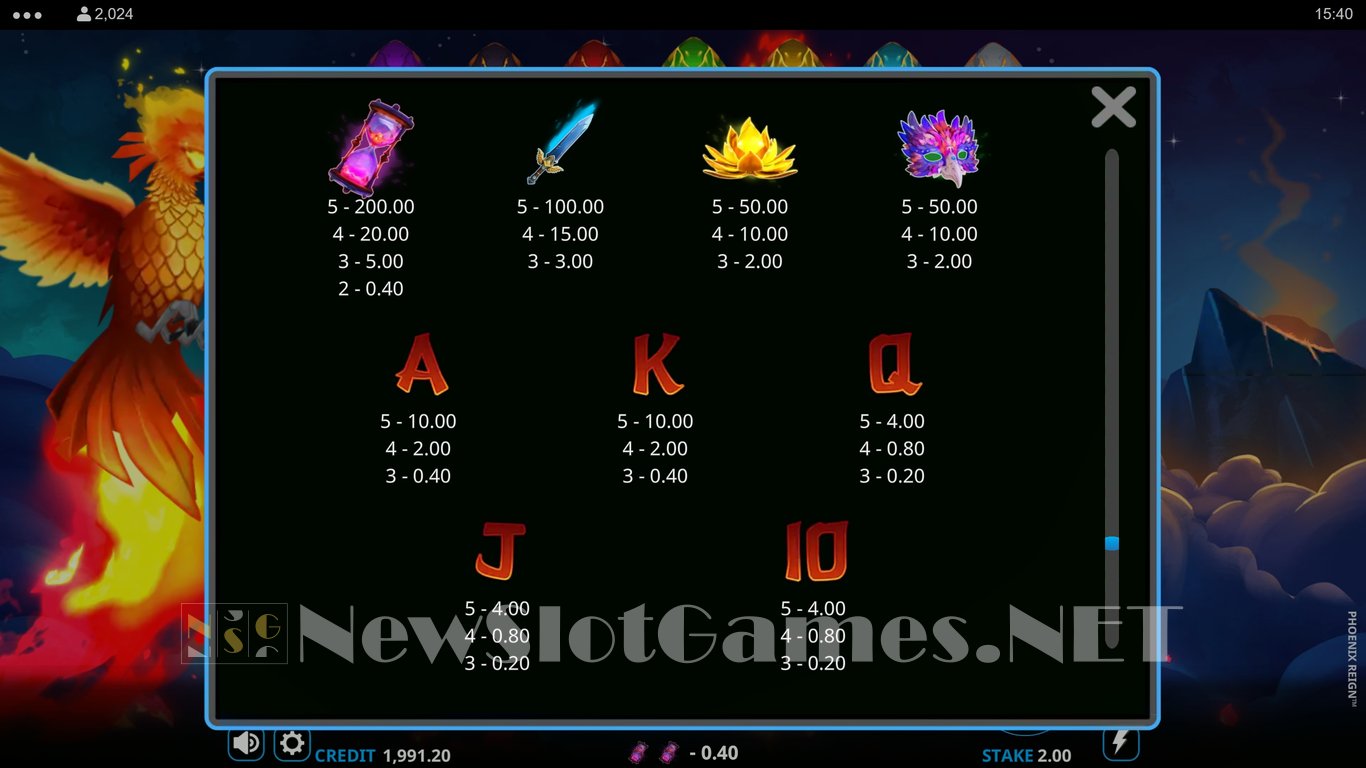 Phoenix Reign Slot Slot Image in Demo - pic. 5