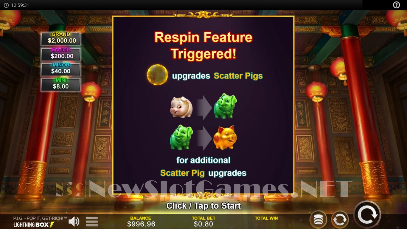 PIG Pop It, Get-Rich! Slot Slot Image in Demo - pic. 4