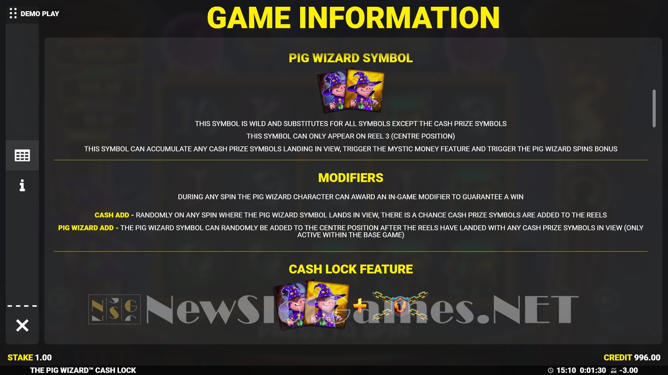 The Pig Wizard Cash Lock Slot Slot Image in Demo - pic. 5