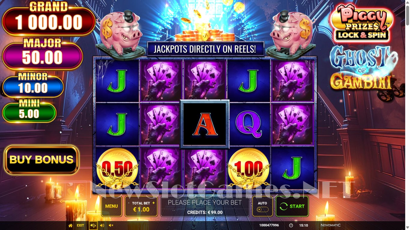 Piggy Prizes Ghost of Gambini Slot Demo Image