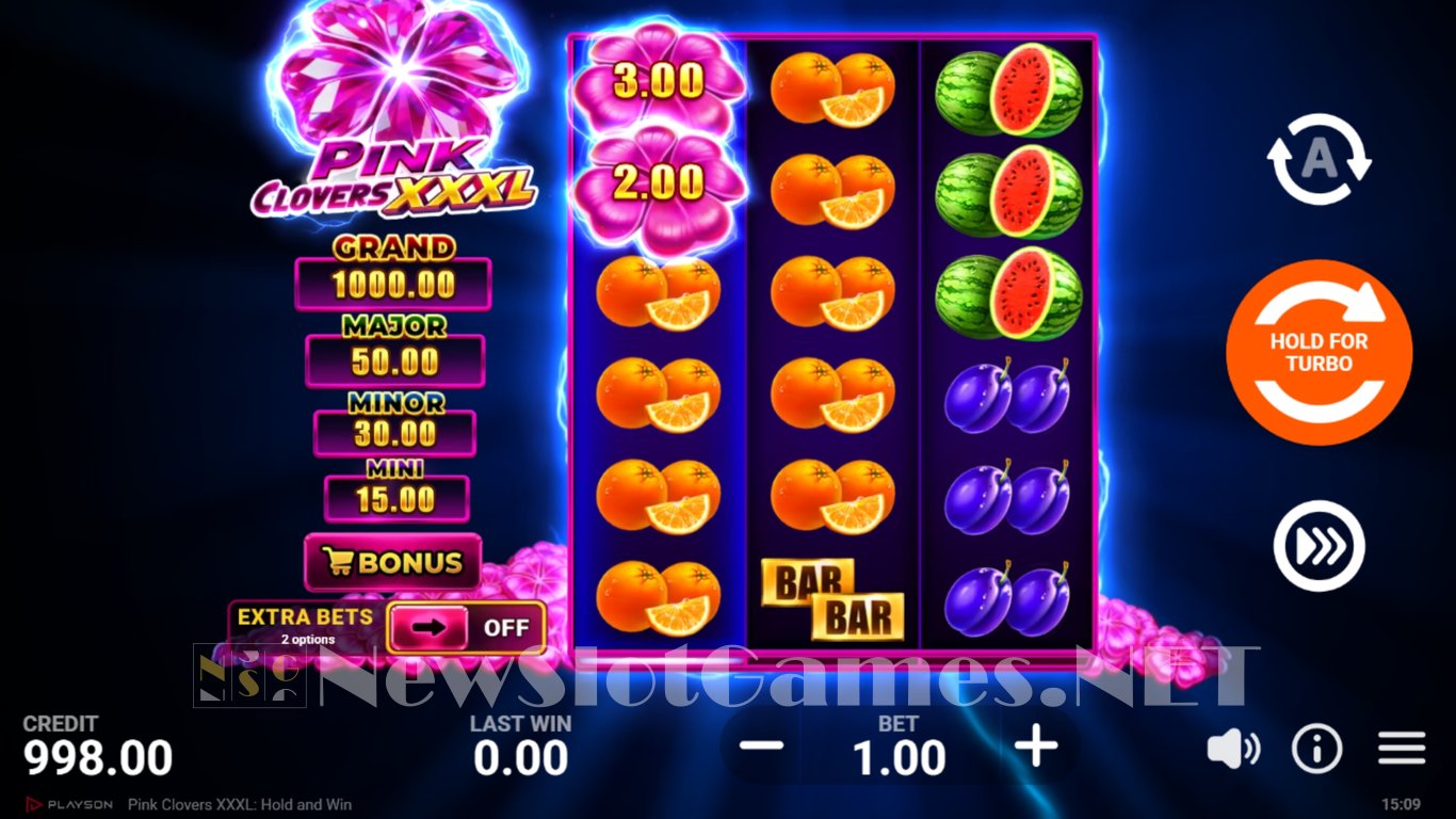 Pink Clovers XXXL Hold and Win Slot Demo Image