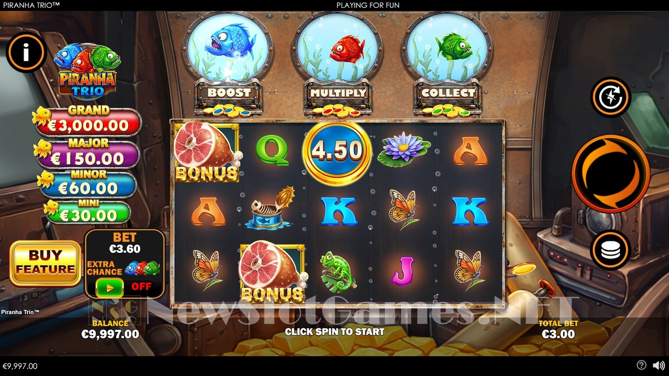 Piranha Trio Slot Demo Image