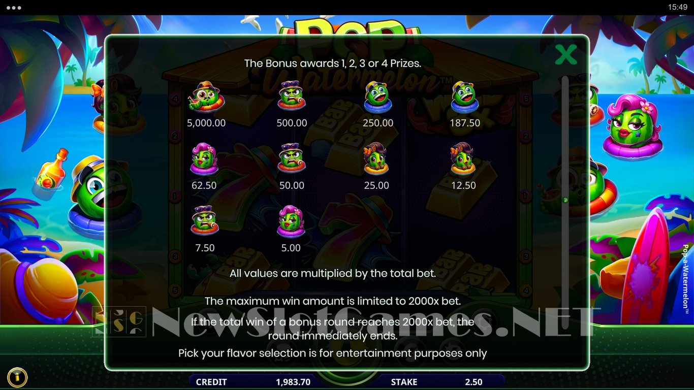 Pop-a-Watermelon Slot Slot Image in Demo - pic. 5
