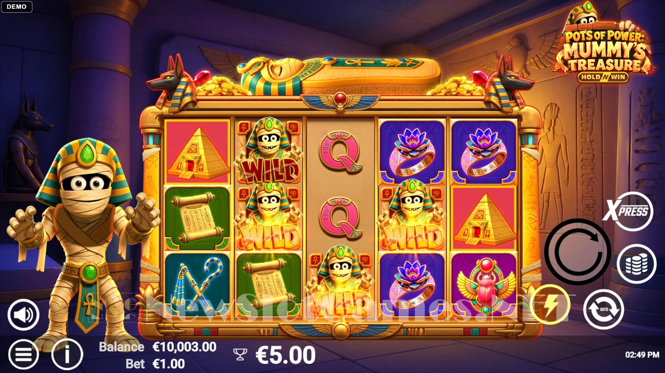 Pots of Power Mummys Treasure Slot Demo Image