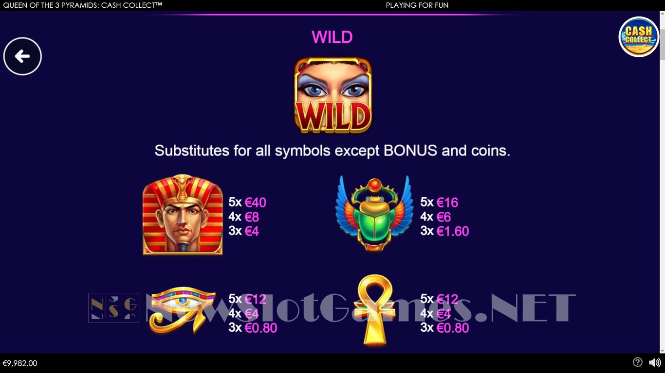 Queen of the 3 Pyramids Cash Collect Slot Slot Image in Demo - pic. 5
