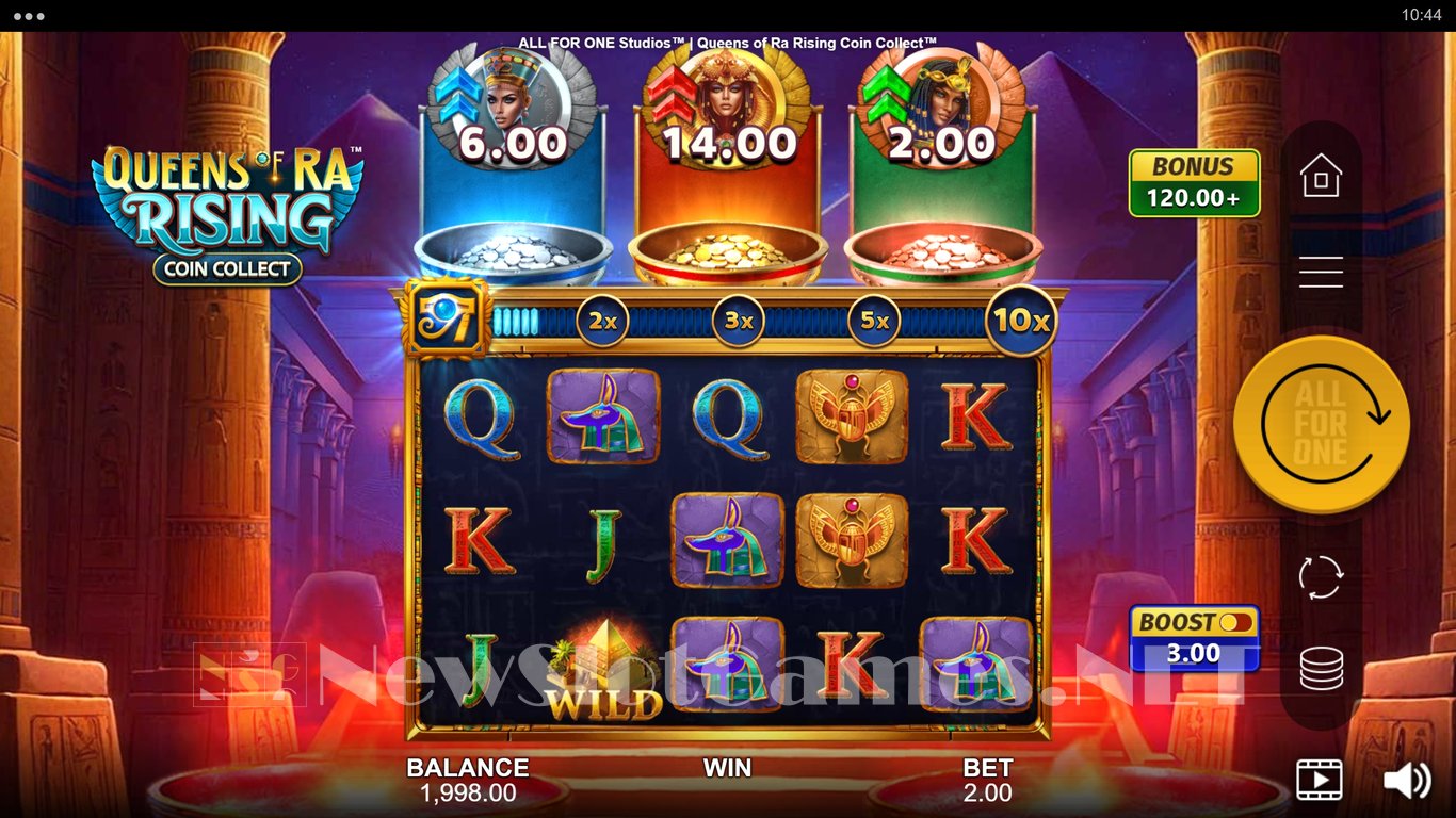 Queens of Ra Rising Coin Collect Slot Demo Image