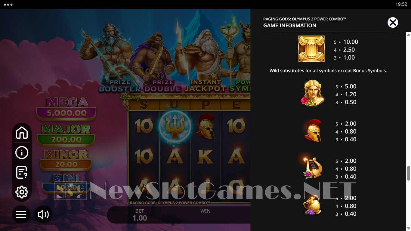 Raging Gods Olympus 2 Power Combo Slot Slot Image in Demo - pic. 8