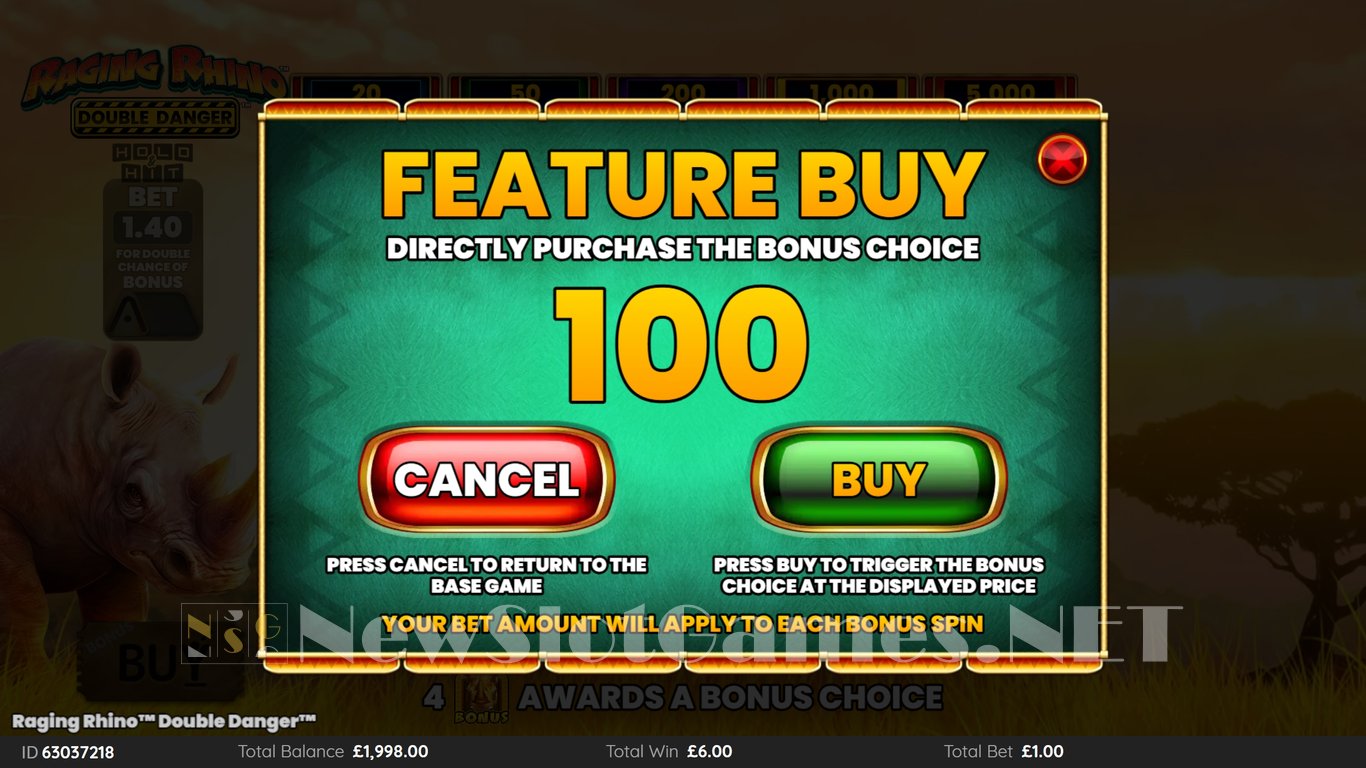 Raging Rhino Double Danger Slot Slot Image in Demo - pic. 3