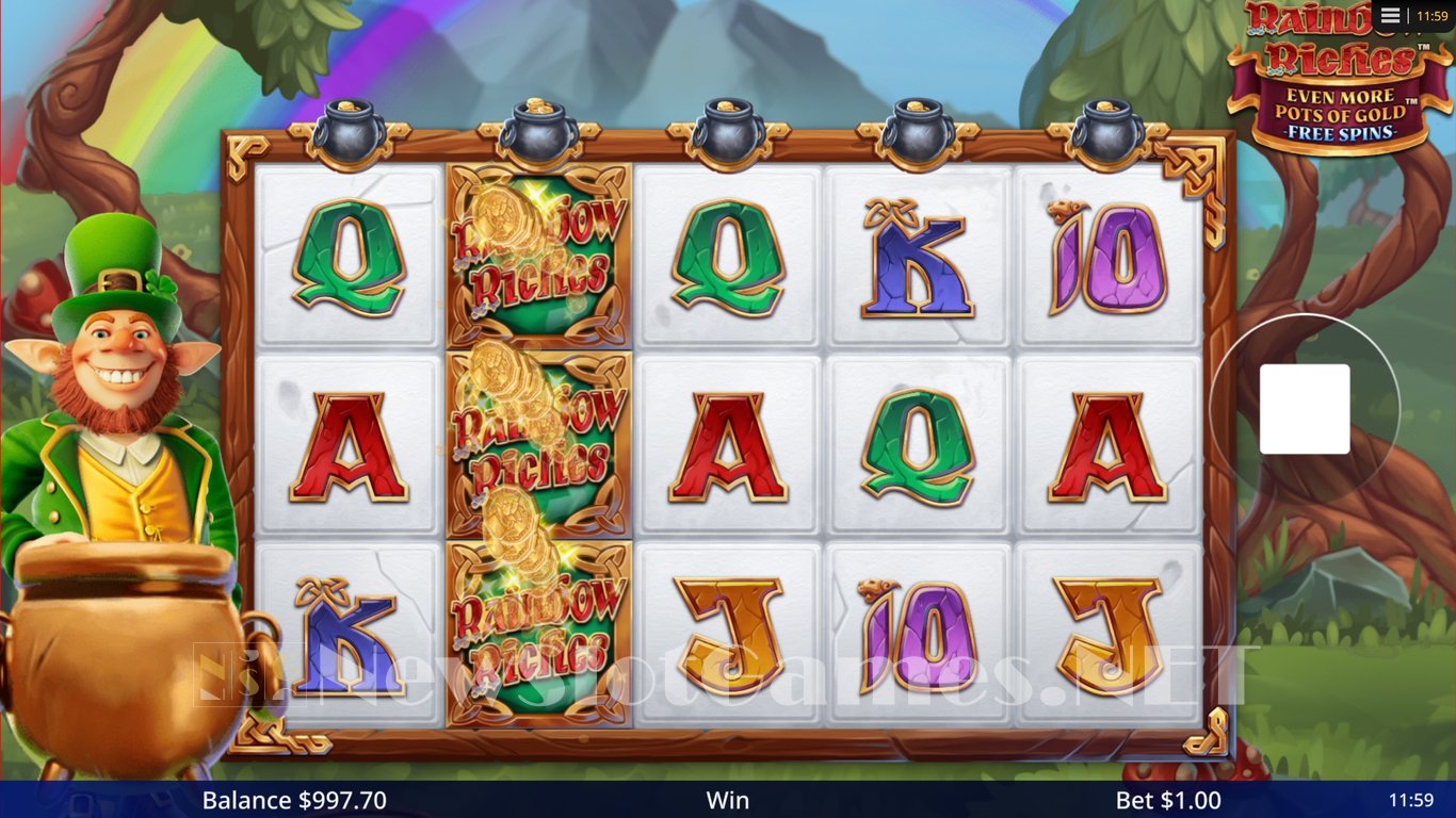 Rainbow Riches Even More Pots of Gold Free Spins Slot Slot Image in Demo - pic. 2