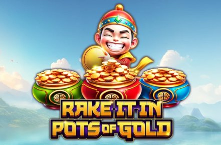 Rake It In Pots of Gold Slot Logo