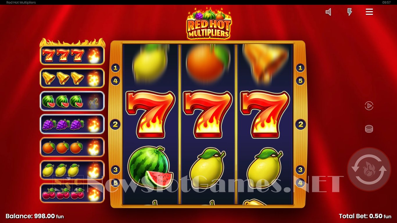Red Hot Multipliers Slot Slot Image in Demo - pic. 2