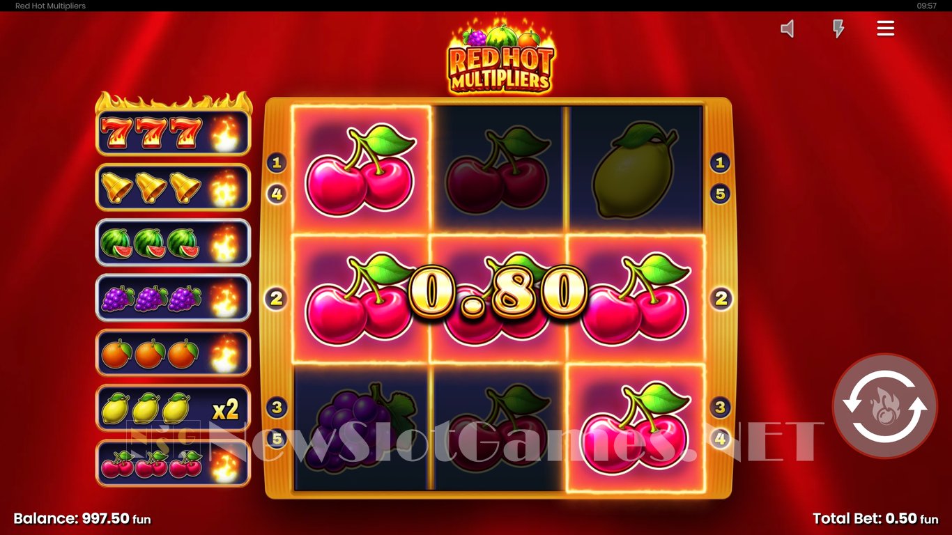 Red Hot Multipliers Slot Slot Image in Demo - pic. 3