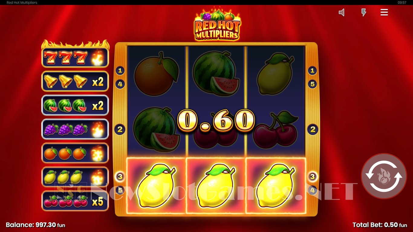 Red Hot Multipliers Slot Slot Image in Demo - pic. 4
