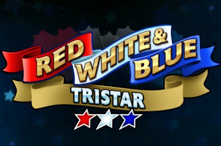 Red, White & Blue Tristar Slot Logo