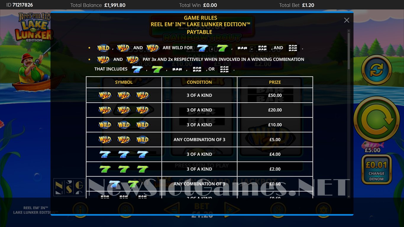 Reel Em In Lake Lunker Edition Slot Slot Image in Demo - pic. 5