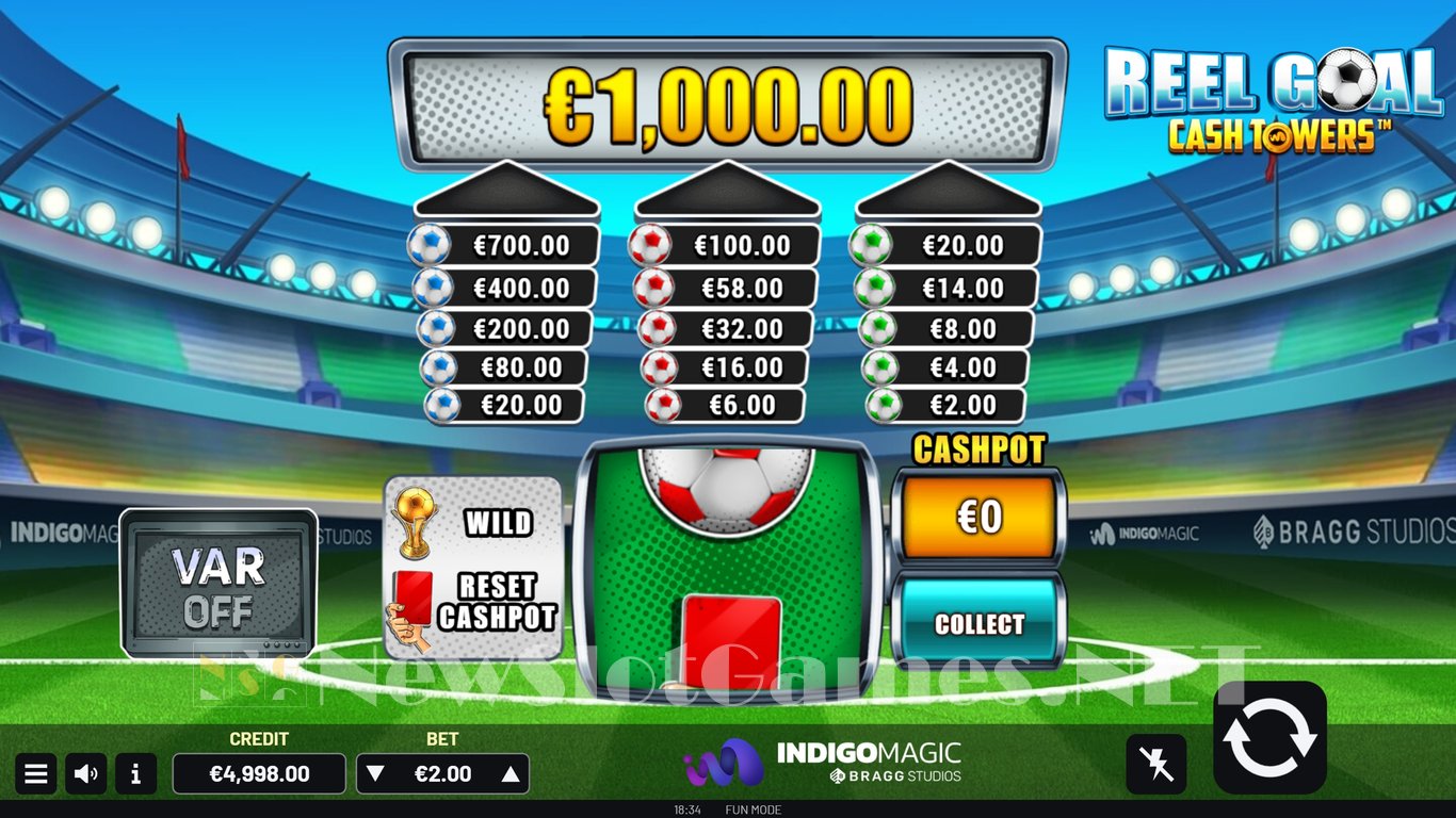 Reel Goal Cash Towers Slot Demo Image
