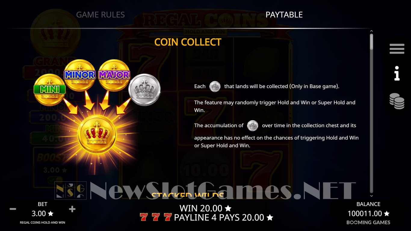 Regal Coins Hold and Win Slot Slot Image in Demo - pic. 6