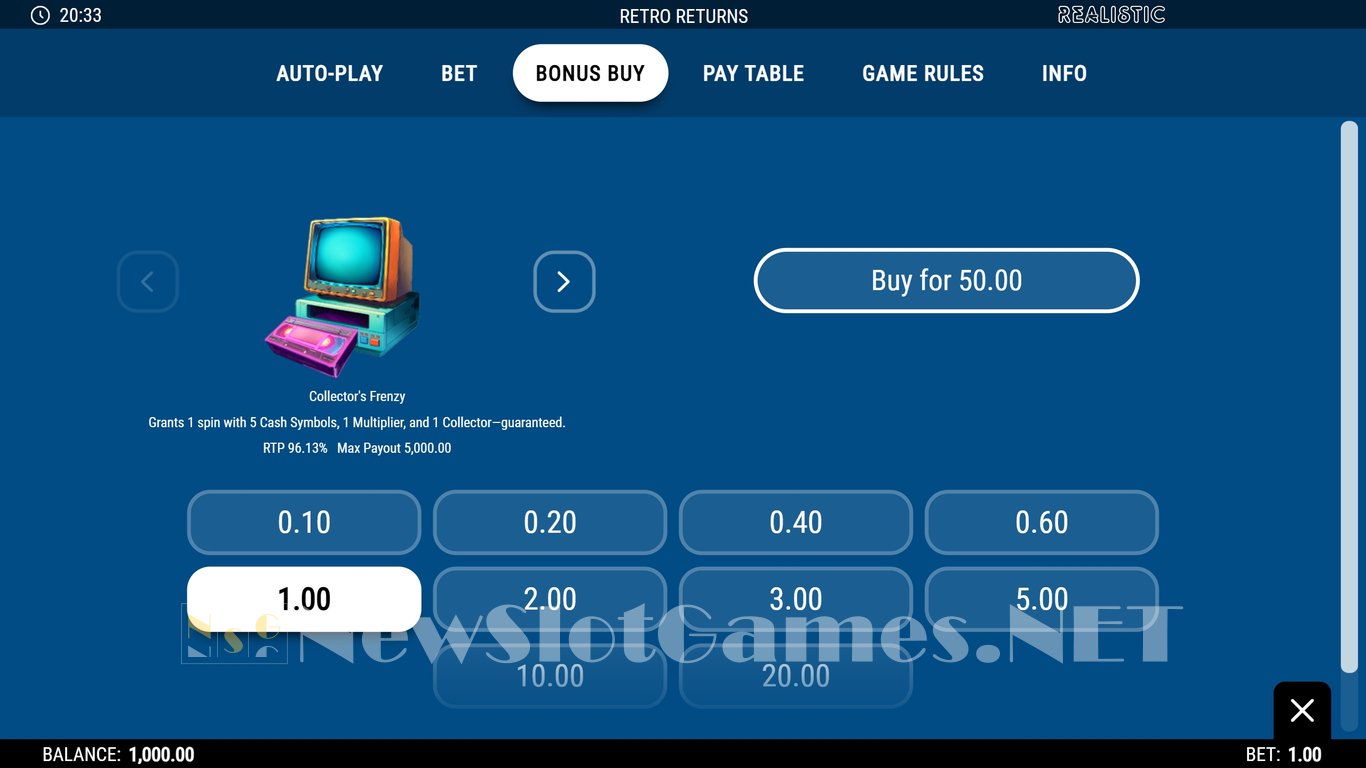 Retro Returns Slot Slot Image in Demo - pic. 6