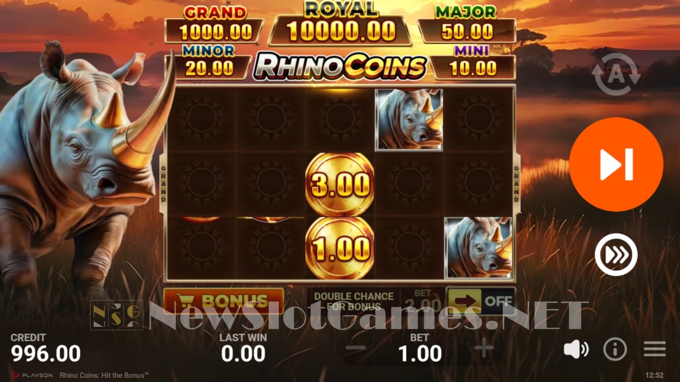 Rhino Coins Hit the Bonus Slot Slot Image in Demo - pic. 2