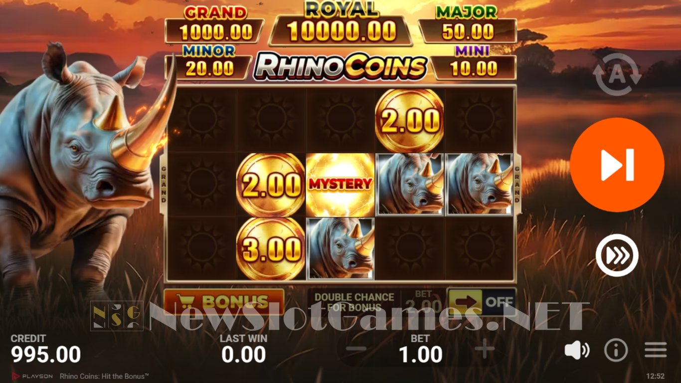 Rhino Coins Hit the Bonus Slot Slot Image in Demo - pic. 3