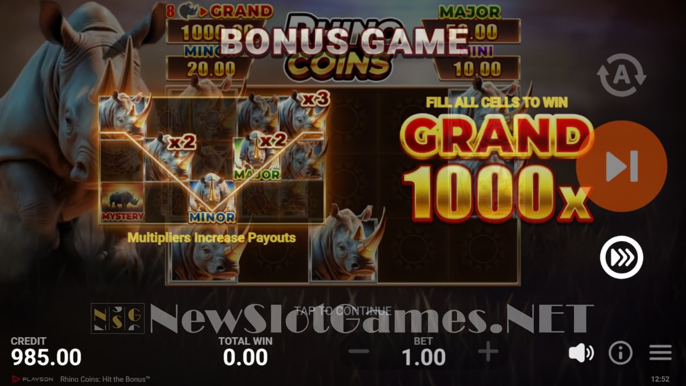 Rhino Coins Hit the Bonus Slot Slot Image in Demo - pic. 4