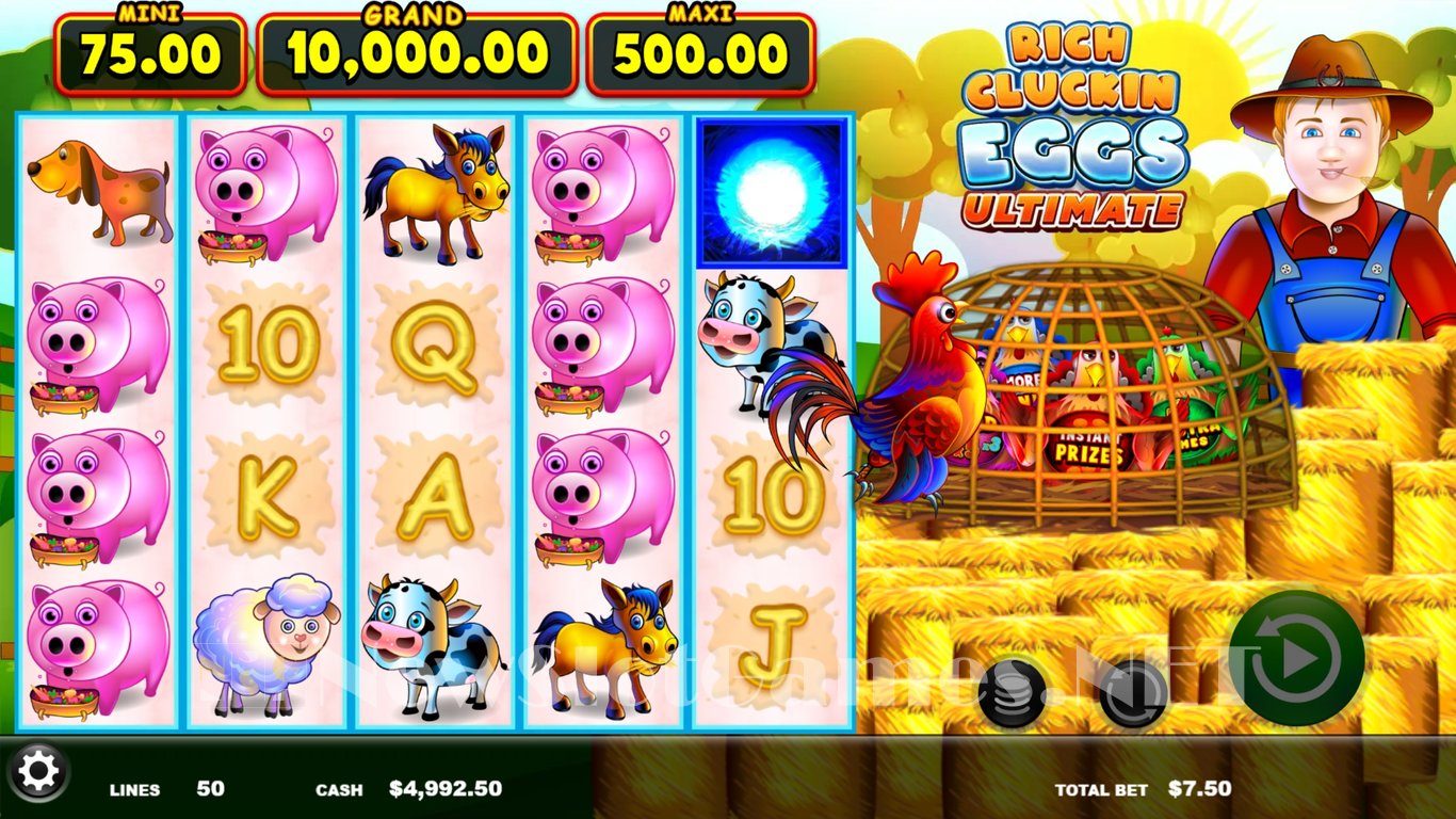 Rich Cluckin Eggs Ultimate Slot Demo Image