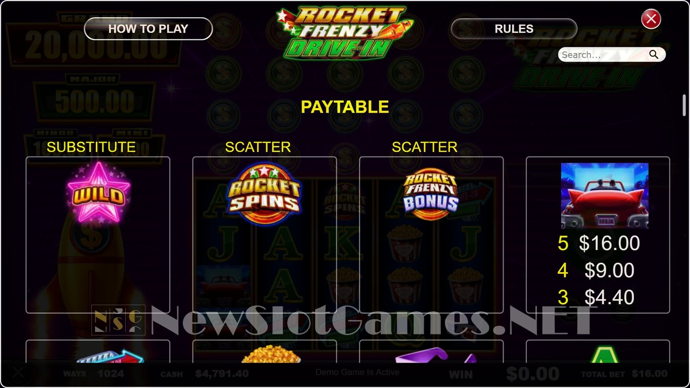 Rocket Frenzy Drive-In Slot Slot Image in Demo - pic. 6