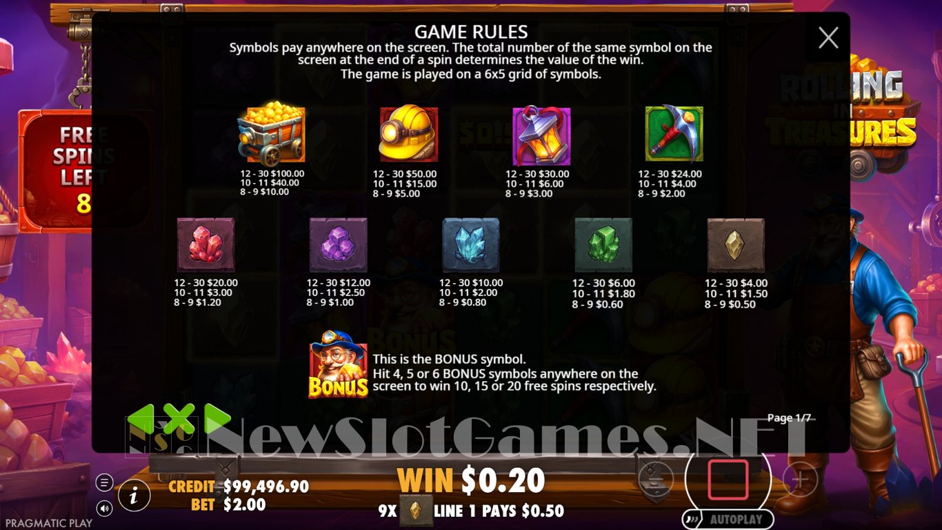 Rolling in Treasures Slot Slot Image in Demo - pic. 6