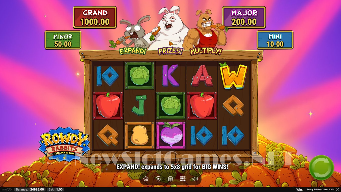 Rowdy Rabbits Collect & Win Slot Demo Image