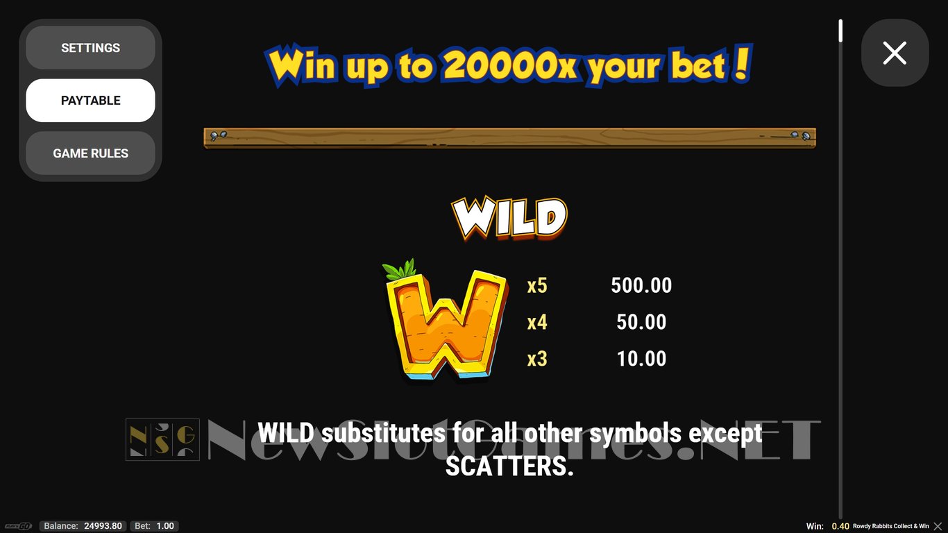 Rowdy Rabbits Collect & Win Slot Slot Image in Demo - pic. 4