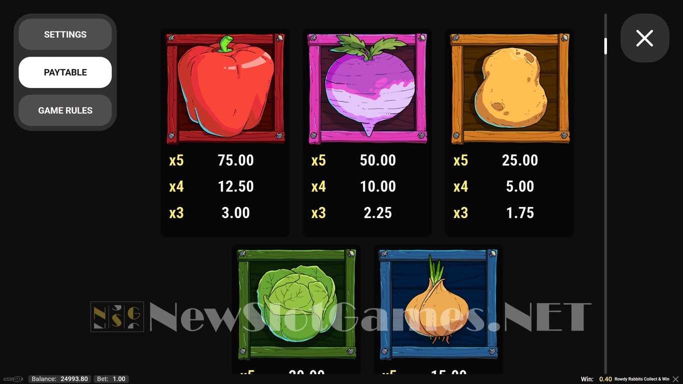 Rowdy Rabbits Collect & Win Slot Slot Image in Demo - pic. 5