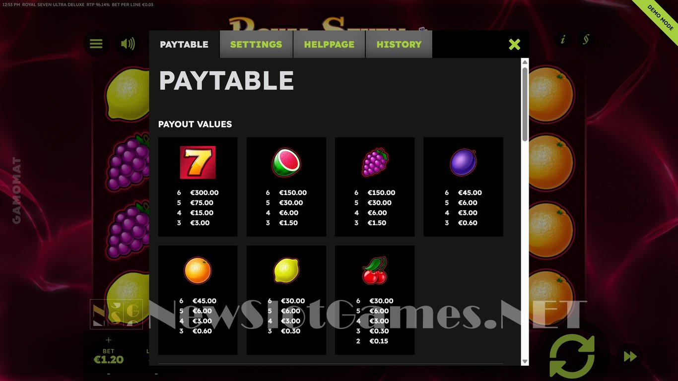 Royal Seven Ultra Deluxe Slot Slot Image in Demo - pic. 4