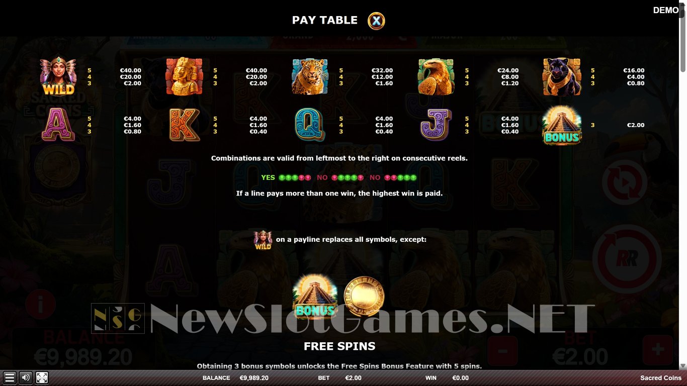 Sacred Coins Slot Slot Image in Demo - pic. 5