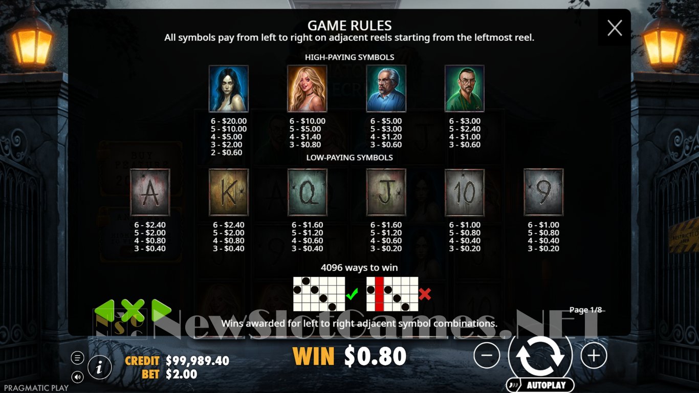 Sanatorium Secrets Slot Slot Image in Demo - pic. 6