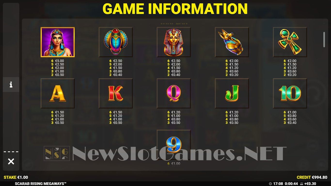 Scarab Rising Megaways Slot Slot Image in Demo - pic. 5
