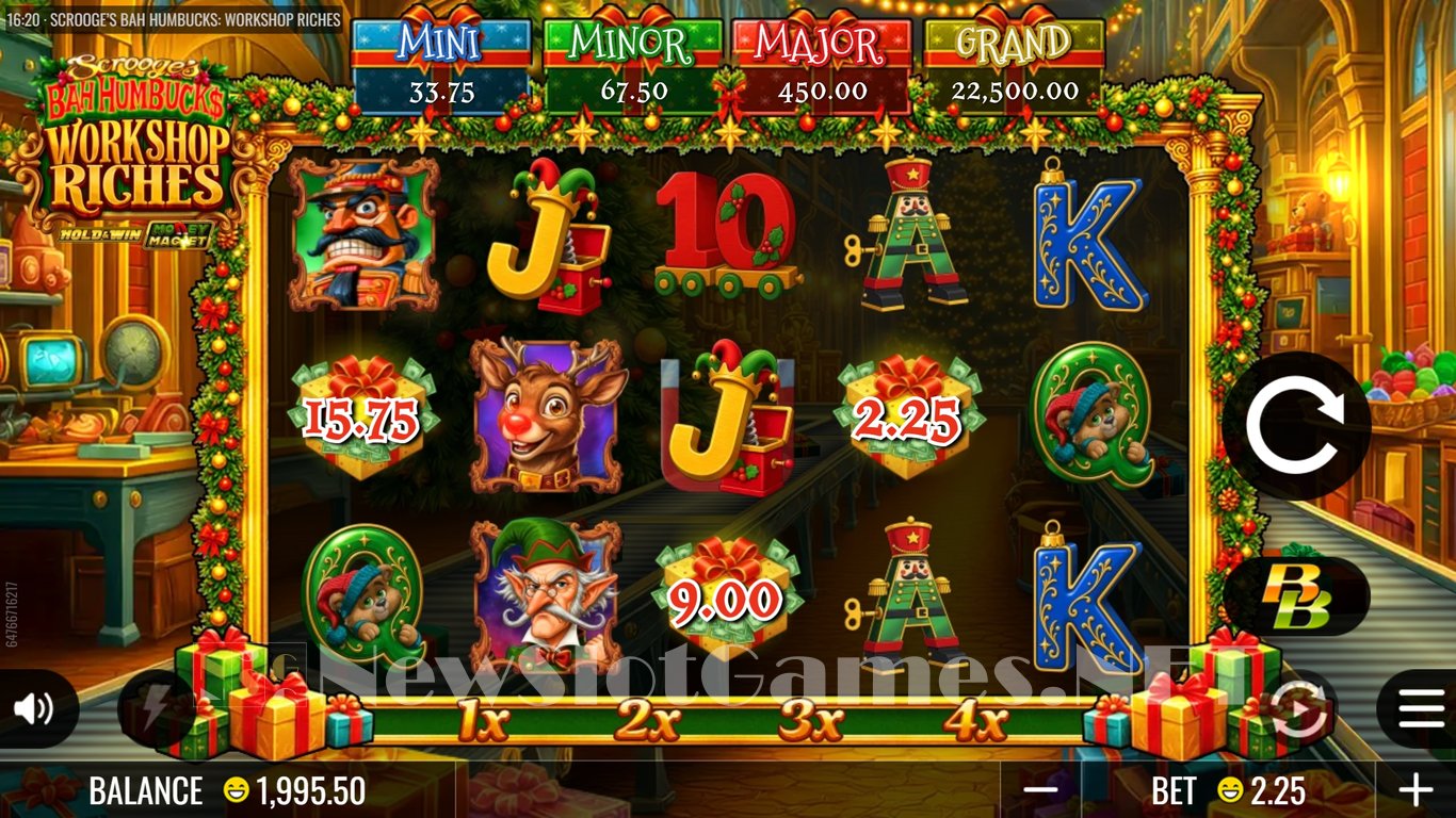 Scrooges Bah Humbucks Workshop Riches Slot Demo Image