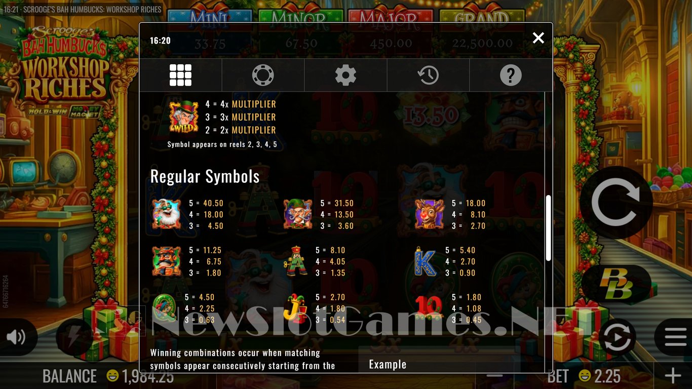 Scrooges Bah Humbucks Workshop Riches Slot Slot Image in Demo - pic. 5