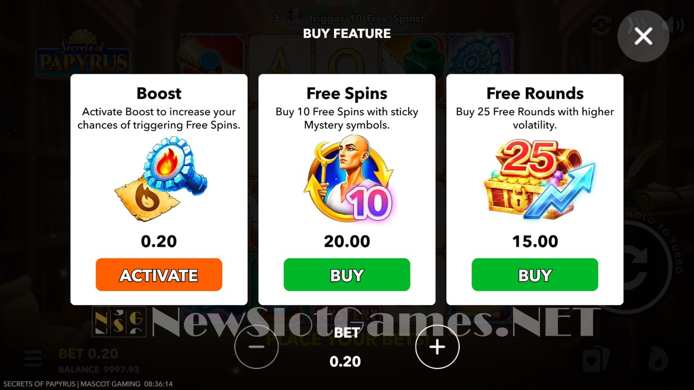 Secrets of Papyrus Slot Slot Image in Demo - pic. 5