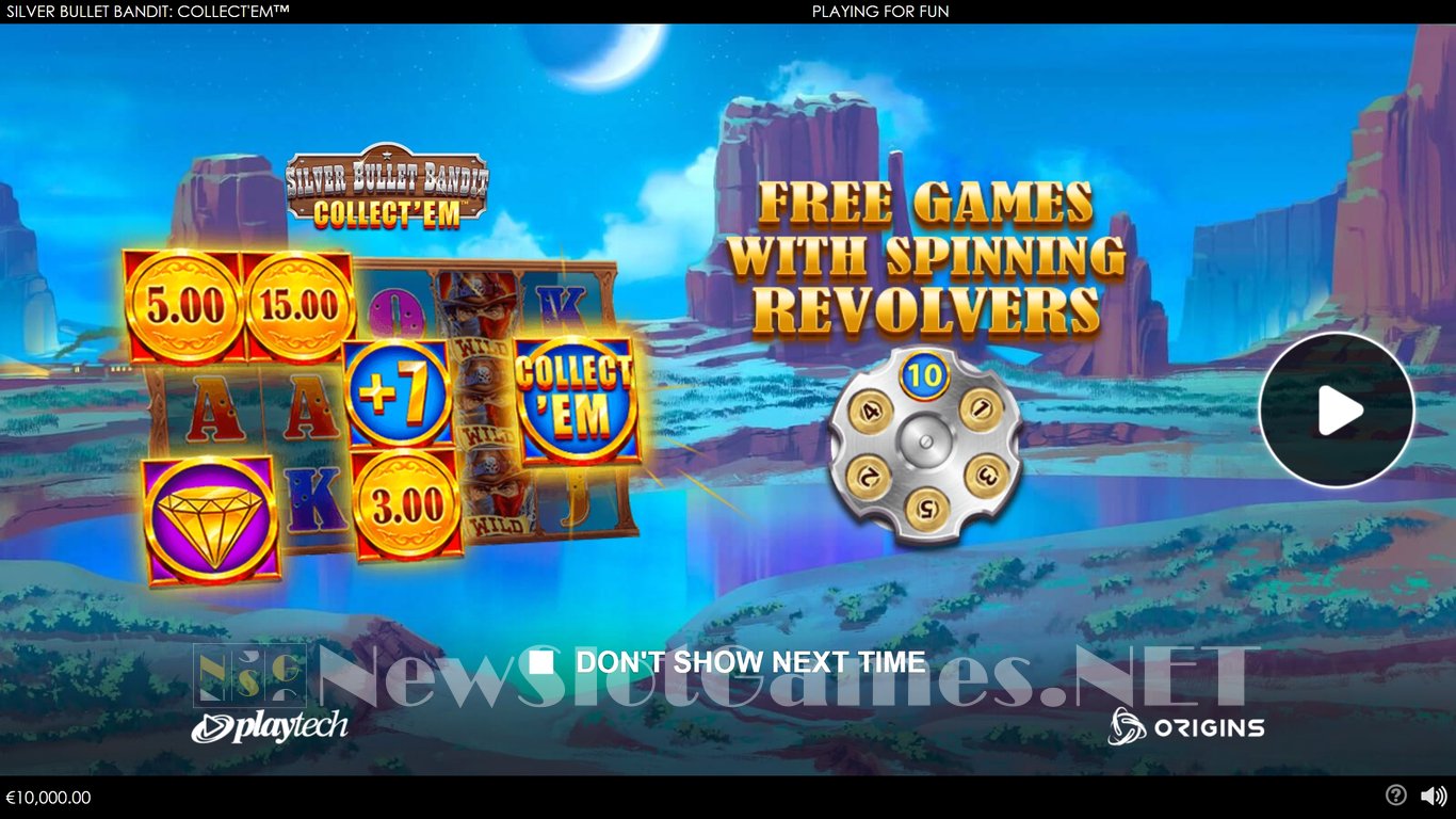 Silver Bullet Bandit Collect Em Slot Demo Image