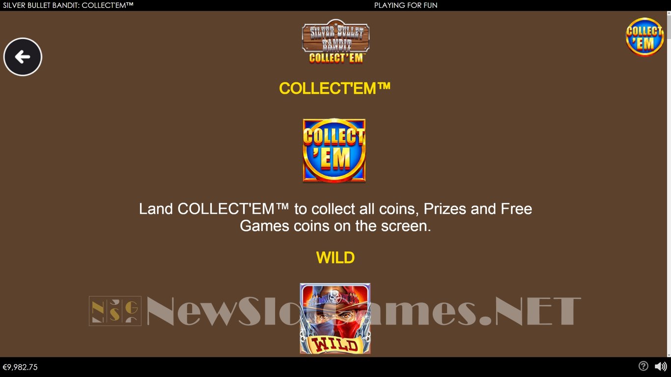 Silver Bullet Bandit Collect Em Slot Slot Image in Demo - pic. 6